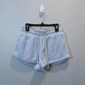 Forever 21 light blue fuzzy pajama shorts - Size Small